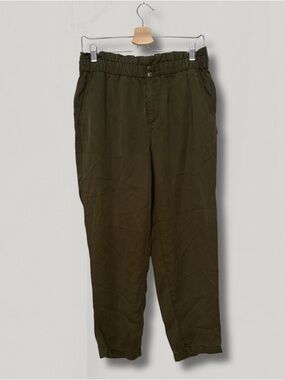 LOFT Olive Utility Paperbag Waist Trousers